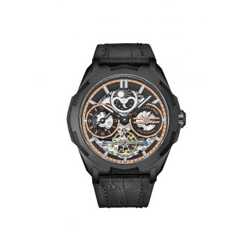 Ceas automatic dual time - negru