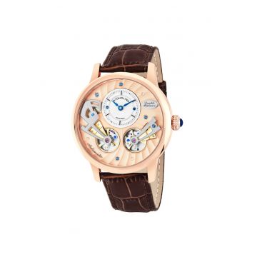 Ceas automatic Sagittarian - 45 mm - cu curea din piele - Classi - Auriu