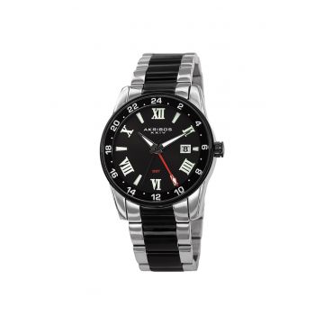 Ceas rotund casual AK1055 -  AK1072 - negru