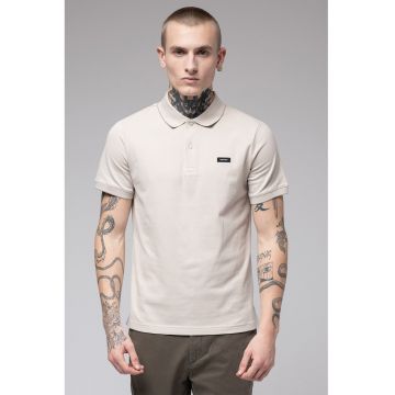 Tricou polo slim fit din material pique