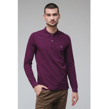 Bluza polo din material pique si bumbac