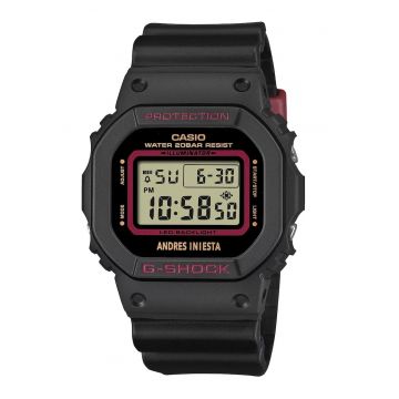 Ceas barbatesc G-SHOCK DW-5600AI-1ER - editie limitata Andres Iniesta - rezistent la socuri - negru