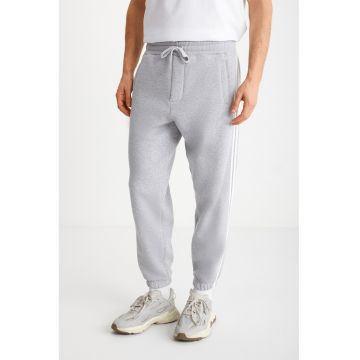 Pantaloni de trening din bumbac cu benzi laterale contrastante