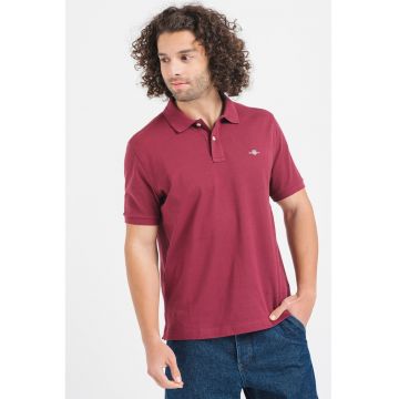 Tricou polo din bumbac cu aspect pique