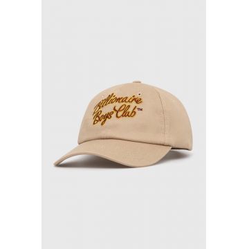 Billionaire Boys Club șapcă de baseball din bumbac Script Logo Embroidered culoarea bej, cu imprimeu, B24144