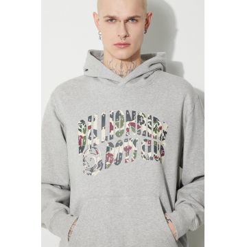 Billionaire Boys Club hanorac de bumbac Duck Camo Arch Logo Popover bărbați, culoarea gri, cu glugă, cu imprimeu, B23432