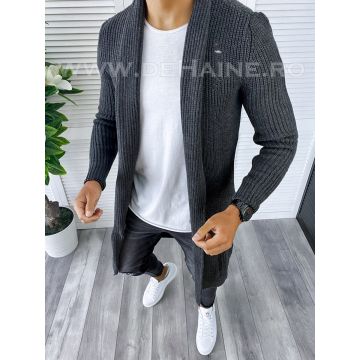 Cardigan barbati gri slim fit ZR T3641 P18-5.1