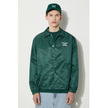 Drôle de Monsieur geaca La Veste Slogan barbati, culoarea verde, de tranzitie, PERM-JT183-PA014-DGN