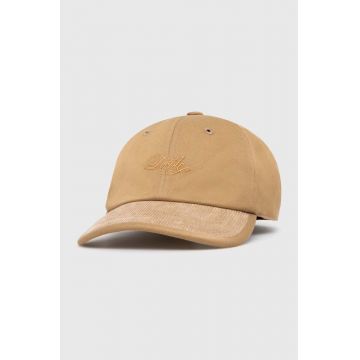 Drôle de Monsieur sapca La Casquette Drôle Gabardine culoarea bej, cu imprimeu, D-CP149-CO111-DBG