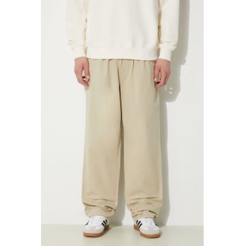 ICECREAM pantaloni de bumbac Skate Pant culoarea bej, cu fason chinos, IC24109