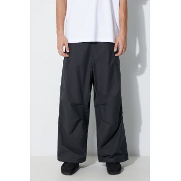 Maharishi pantaloni Oversized Tobi Cargo Snopants bărbați, culoarea negru, cu fit cargo, 4615.BLACK