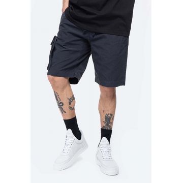 Maharishi pantaloni scurți din bumbac culoarea negru 2092.BLACK-BLACK