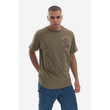 Maharishi tricou din bumbac culoarea verde, cu model 4093.OLIVE-OLIVE