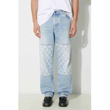 Marcelo Burlon jeansi Laser Cross Dnm Straight Pant barbati CMYA030F24DEN0034034