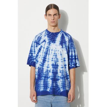 Marcelo Burlon tricou din bumbac Aop Soundwaves Over barbati, neted, CMAA054S24JER0044501