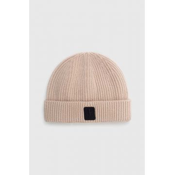 Neil Barett căciulă din amestec de lână FISHERMAN BEANIE culoarea bej, PBCP335.V9505.9601