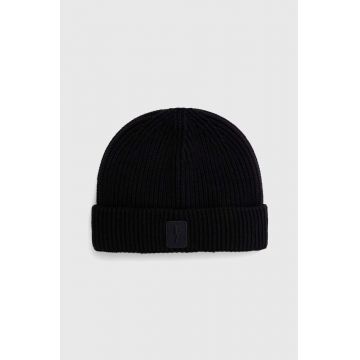 Neil Barett căciulă din amestec de lână FISHERMAN BEANIE culoarea negru, PBCP335.V9505.9600