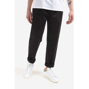 Neil Barett pantaloni Pleat Loose Extra Low bărbați, culoarea negru, drept BPA817.S010.01-black