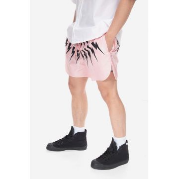 Neil Barett pantaloni scurți bărbați, culoarea roz PBCB010.U048-3602