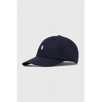 Norse Projects șapcă de baseball din bumbac culoarea bleumarin, uni N80.0001.7004-7004