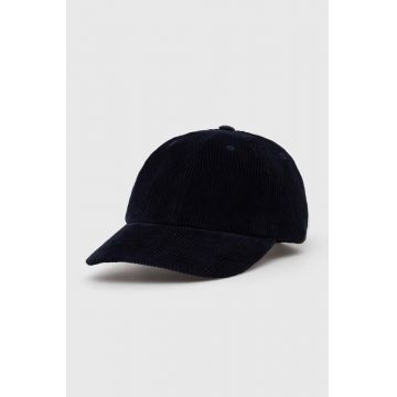 Norse Projects șapcă de baseball din bumbac Wide Wale Corduroy Sports Cap culoarea bleumarin, uni N80.0131.7004