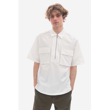 Norse Projects cămașă bărbați, culoarea alb, relaxed N40.0610.0001-0001