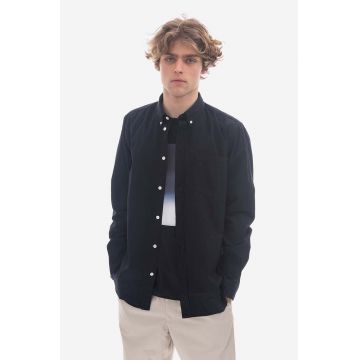 Norse Projects cămașă din bumbac Anton Light Twill bărbați, culoarea bleumarin, cu guler button-down, regular N40.0790.7004-7004