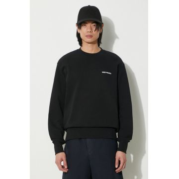 Norse Projects hanorac de bumbac Arne Relaxed Organic Logo barbati, culoarea negru, cu imprimeu, N20.1302.9999