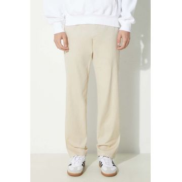 Norse Projects pantaloni Aros Regular Organic barbati, culoarea bej, drept, N25.0368.2064