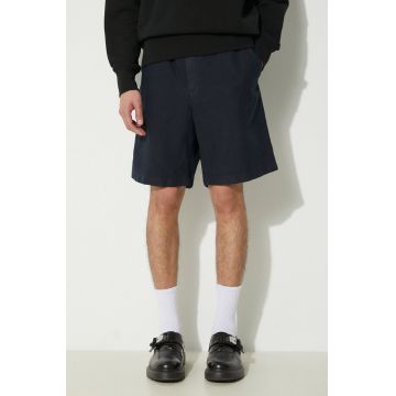 Norse Projects pantaloni scurți din amestec de in Ezra Relaxed Cotton culoarea albastru marin, N35.0614.7004