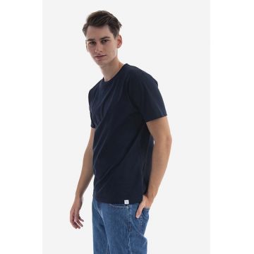 Norse Projects tricou din bumbac Niels Standard SS culoarea bleumarin, uni N01.0559.7004-7004