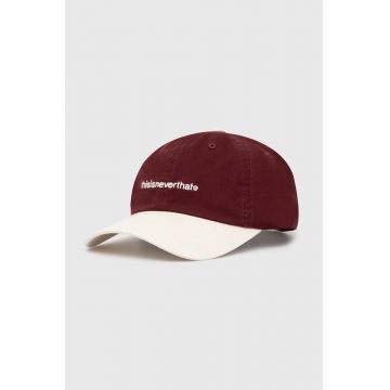 thisisneverthat șapcă de baseball din bumbac T-Logo Cap culoarea bordo, cu imprimeu, TN240WHWBC01