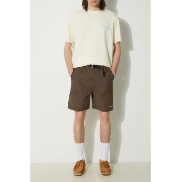 thisisneverthat pantaloni scurti Hiking Short barbati, culoarea maro, TN241WSOOS02