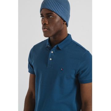 Tricou polo slim fit din amestec de bumbac organic