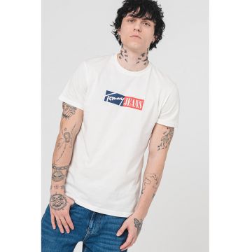 Tricou slim-fit din bumbac cu imprimeu logo