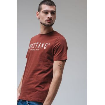 Tricou de bumbac cu decolteu la baza gatului Austin