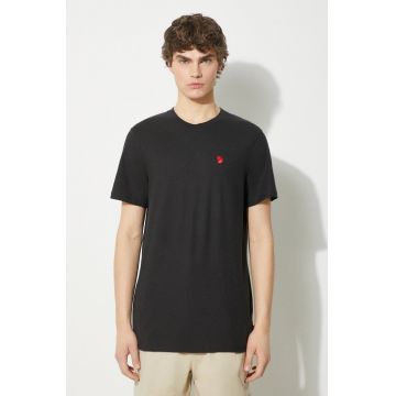 Fjallraven tricou Hemp Blend T-shirt M barbati, culoarea negru, cu imprimeu, F12600215.550