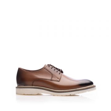 Pantofi casual bărbati din piele naturală, Leofex - 539 Cognac Box