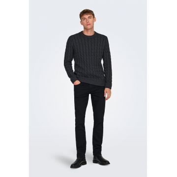 Blugi slim fit cu model cu 5 buzunare