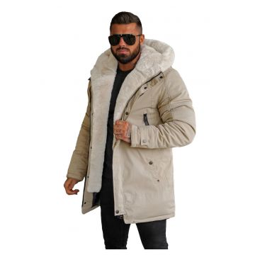 Geaca de iarna parka barbati bej JS/22M319/62Z