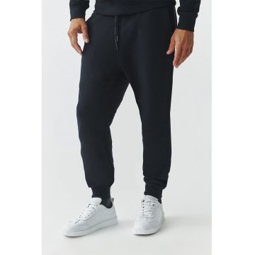 Pantaloni de trening din amestec de bumbac cu buzunare laterale