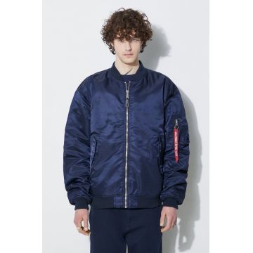 Alpha Industries geacă bomber MA-1 CS bărbați, culoarea bleumarin, de tranziție, oversize, 136136