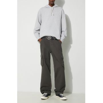 Alpha Industries pantaloni de bumbac Jet Pant culoarea gri, drept, 101212