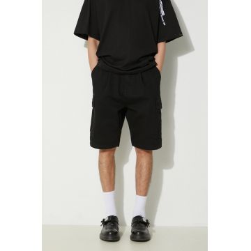 Alpha Industries pantaloni scurti din bumbac Aircraft culoarea negru, 146250