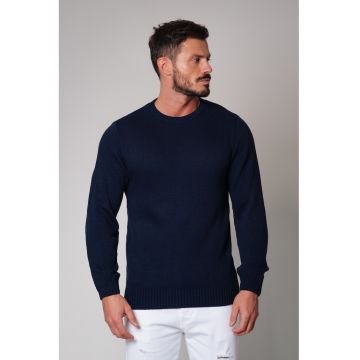 Bluza tricotata din lana Navy 8870