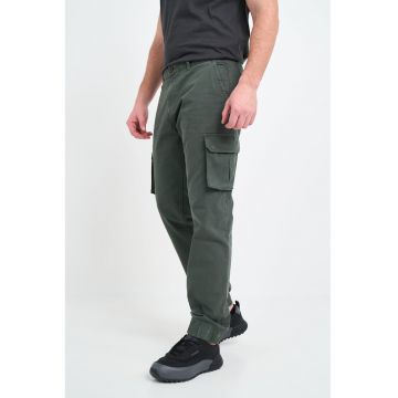 Pantaloni cargo cu talie medie