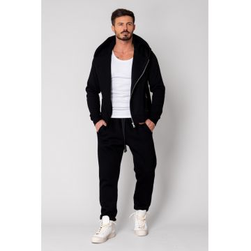 Set Maverik B Jacheta cu fermoar si Pantalon lejer Black 15199