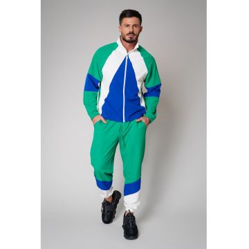 Trening cu maneci lungi si model colorblock