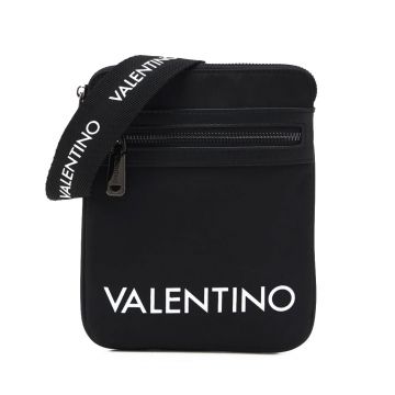 Geantă crossbody bărbați Valentino neagră cu logo frontal 1988bgea47305n