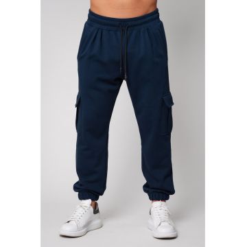 Pantalon lung cargo Navy 14741